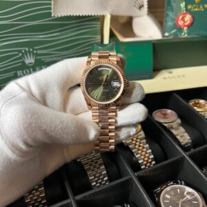 Daydate rose gold olive green