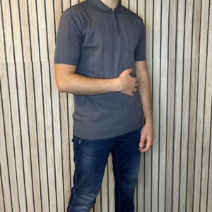 Zipper T-shirt Grey 1067