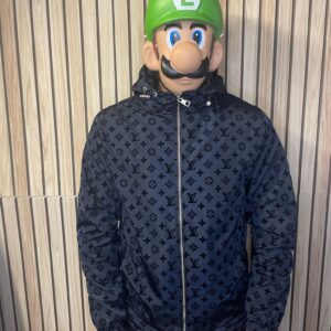 Louis Vuitton Windbreaker Black Blue Suede