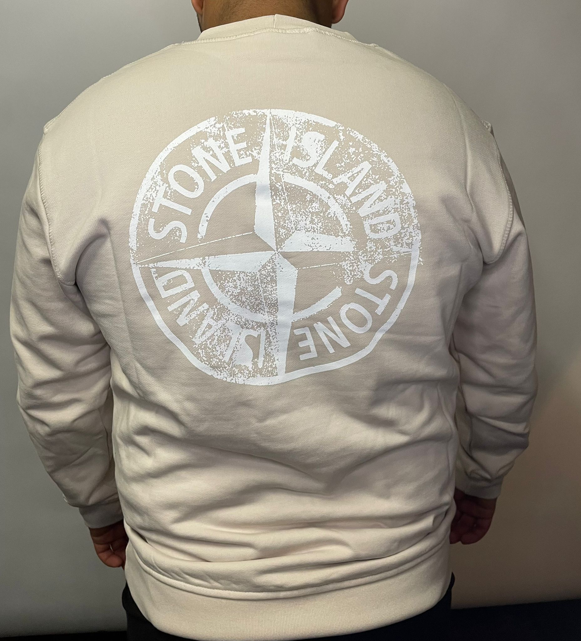 Stoned Island Sweater Backprint Créme