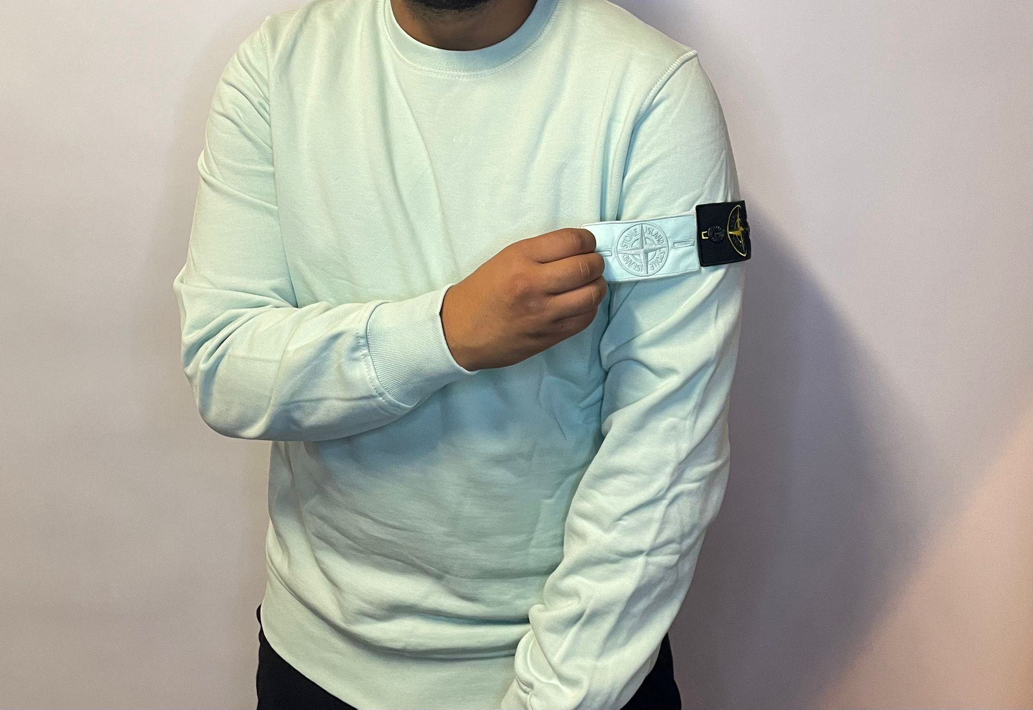 Stoned Island Sweater Lime Green Double Logo