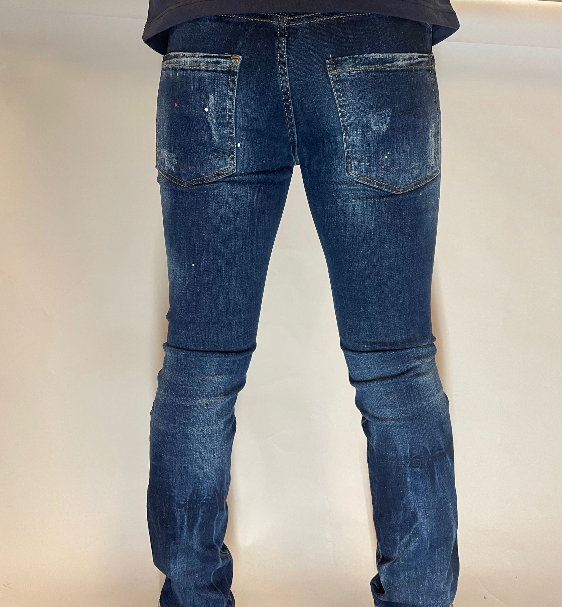 Dsquared2 Slim-Fit Jeans Blue Black Simple Label