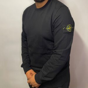 Stoned Island Sweater Black Double Logo