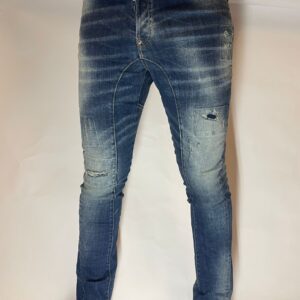 Dsquared2 Slim-Fit Jeans Blue Leather Denim