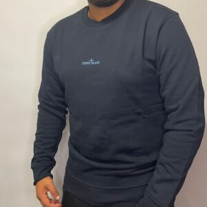 Stoned Island Sweater Backprint Dark Blue