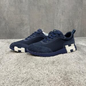 Hermes Bouncing Sneakers Blue and white