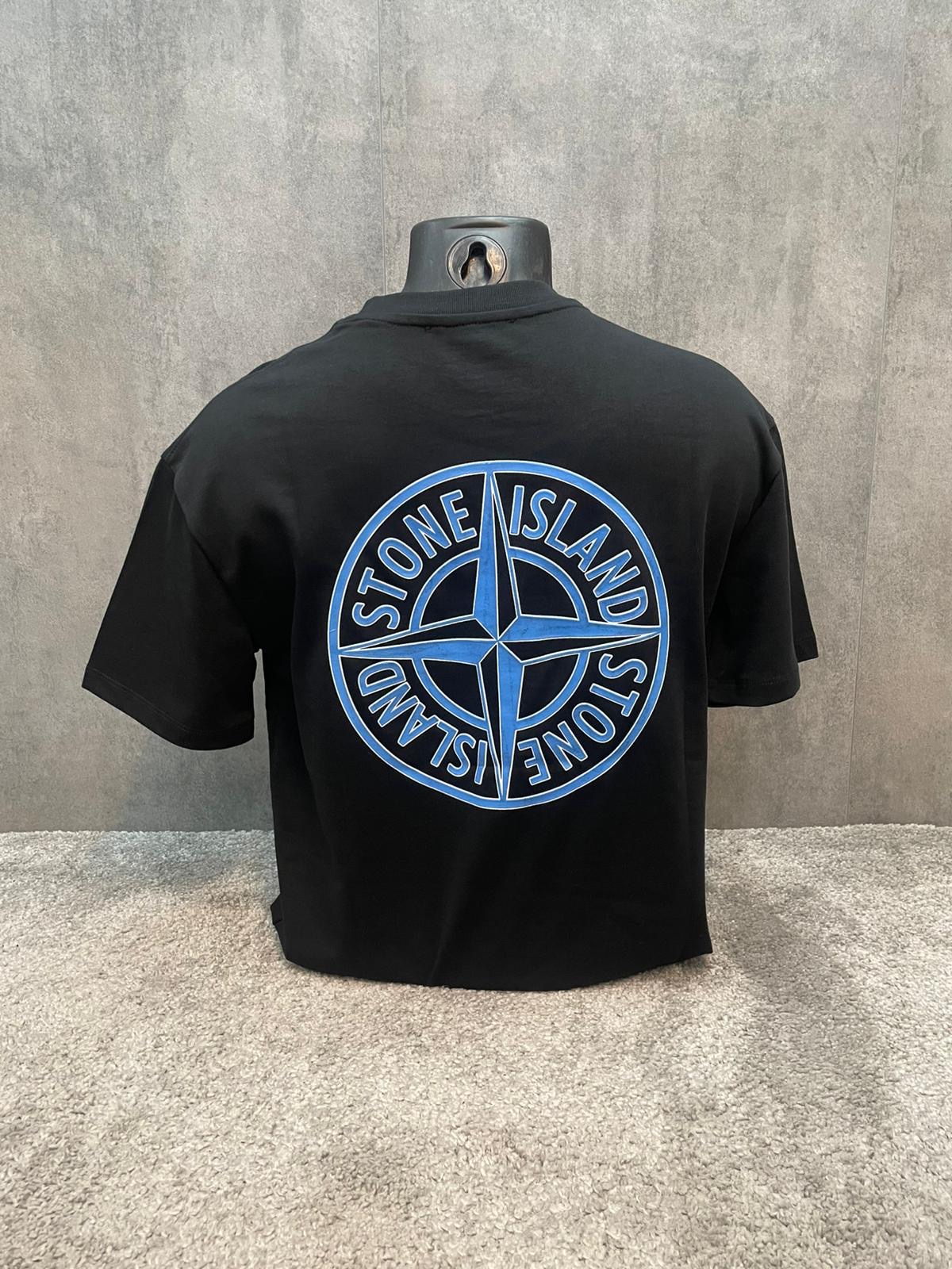 Stone Island Back Print Black/Blue