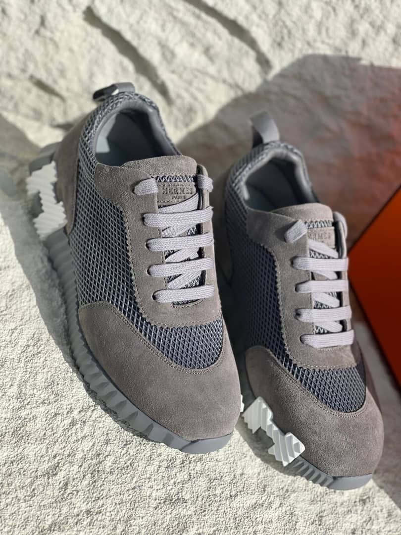 Hermes Bouncing Sneaker Grey White Logo